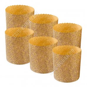 Набор бумажных форм для куличей 6шт (d7 h8.5см) 