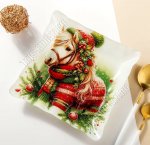 Daniks (стекло) Блюдо квадрат 23х23см 