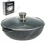 Жаровня 3л d26 h7,5см с крышкой (6)