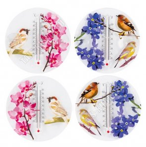 Термометр уличный для окон, на липучке 2шт (d16,5см) 