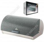 Хлебница с крышкой 39х28 h19см,углерод.сталь+нерж,беж/черн 