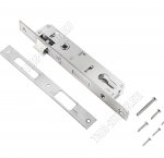 БУЛАТ Корпус замка врезного, б/цилинд.механизма, без/руч, д/двери алюмин.профиля/калитки, 1ригель, оцинкован.корпус/сталь, хром (30)