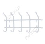 Вешалка 5 двойных усиленных крючков L47х21,5см, серый матовый (20)