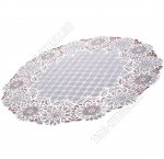 Ажурная салфетка, серебро, кругл (d38см) 