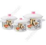 Париж Набор кастрюль 3шт (2,0/3,0/5,5л d16/18/22см)