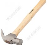 Молоток-гвоздодёр 225гр.кругл.боек 22мм,дер.ручк.покрыт.лаком (6) 