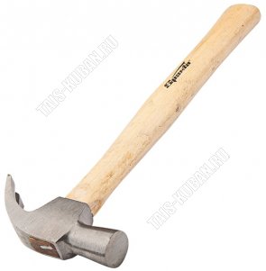 Молоток-гвоздодёр 225гр.кругл.боек 22мм,дер.ручк.покрыт.лаком (6) 