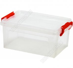 Контейнер прозр, крышка 2защ. 20л (48х32 h19,5см) (18) 