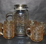 Медовый Набор для воды 7пр (Кувшин 1,85л и 6кружек260мл) п/у