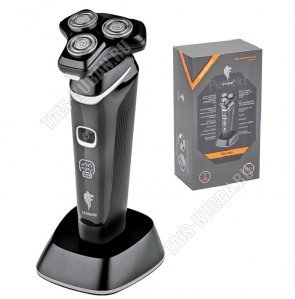 Бритва эл. роторная (аккум) 5Вт на под-ке-зарядка, 1400мАч, черный (12) 