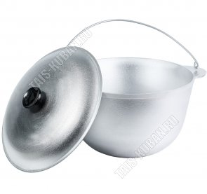 Казан походный  8,0л d28 h19см с металлической крышкой и дужкой (10) 