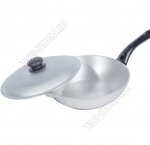 Сковорода d24 h6см с металлической крышкой и дополнительным ушком (10) 