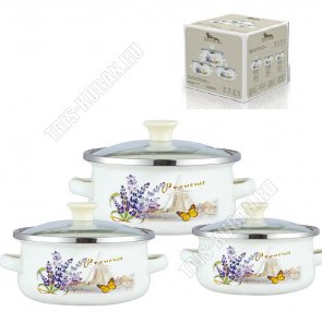 Набор мини-кастрюль 3шт 