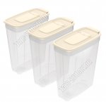 Емкость д/сыпучих Н-р 3шт бежев 1,8л (24)