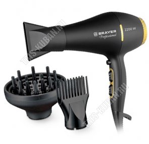 Фен 2200Вт 2скорости,черный (6) 