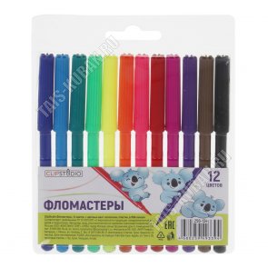 Фломастеры 12 цветов (12) 