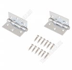 АЛЛЮР Петля дверн.2шт с врезкой (универсал) 7,5х6,5х0,25см, разъёмная, сталь с гальван.покрыт, хром, 2BB-FHP AC (10)