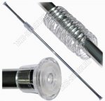 Карниз телескоп L1,1-2,1м +кольца,металл, серебро (30)