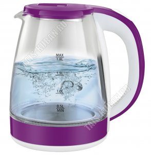 Чайник стекло 1,8л 1800Вт подсветка (12) 