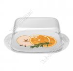 Масленка с кр.на защ,.прозр/бел (19х11 h7см) 