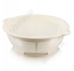 Дуршлаг кругл.(d35,5 h11см) с 2-мя ручк, слонов.кость (30)