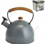 Чайник нерж 2,5л графит матовый,свисток (12)