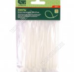 Хомуты плас. белые 100х2,5мм (100шт/уп) 