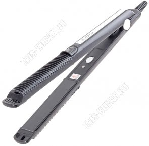 Выпрямитель д/волос, алюмин 40Вт пласт.22х100мм,макс.t220°,черн (24) 