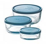 Контейнер для хранения набор 3шт (круглый) 0,42/0,84/1,5л 