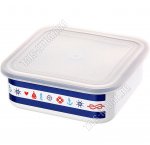 Лоток 1л квадратный с пластиковой крышкой 