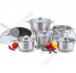 НАБОР кастрюль 6шт (2,0/2,6/3,6/6,1л d16/18/20/24см +ковш 2,0л d16см+сковорода d24см) (2) 
