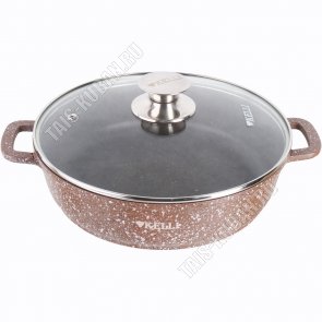 Brown Granite Сотейник 3,0л d24 h6см с крышкой,коричневый (6)
