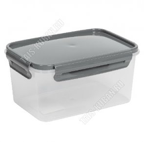 Контейнер серый 2,1л крыш 4 защ,прям.(12) 