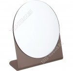 Зеркало настол.кругл.(15х17см) металл,бежевый (2)