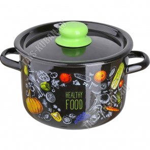 Полезная еда/Healthy food Кастрюля черный 2,9л (6) 