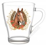 .Лошадь и подкова (стекло) Кружка 250мл (20)