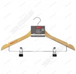 Вешалка (дерево) св.дерево L44,5см, прорезин.клипсы (100)