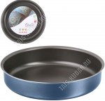 Сатин Форма д/пирога,круг d26 h6cм ,синий/черн,толщ.стен.и дна 1,2мм