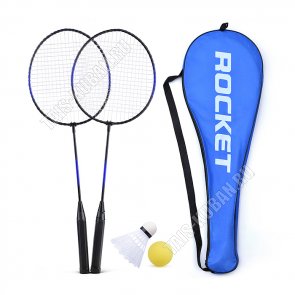 Бадминтон 2 ракетки d21,5см, L60,5см+волан+мяч d5см, чехол-сетка, микс (50) 