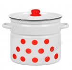 Горошки бел Кастрюля 9,0л (цил) (2)