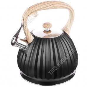 Чайник нержавеющая сталь 2,7л со свистком,черный (12) 