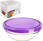 Салатник CHEF'S п/у Н-р 2шт 1,0л d20см, фиолетовая крышка (6)