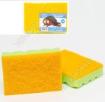Губка д/посуды, рельефн 2шт прям (110х80 h30мм) (30)