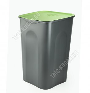 Бак 43л с откидной крышкой, сер/оливковый (34х34 h51см) (31) 