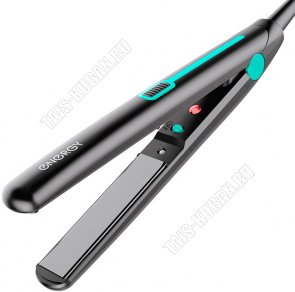 Выпрямитель д/волос, керамич. 30Вт пласт.18х75мм,макс.t220°,черн/бирюз (24) 