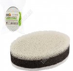 Губка д/посуды, овал  1шт (95х65 h30мм) бел/черный (35)