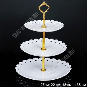 Фруктовница 3-х яр, кругл (d18/22/27 h35см) 