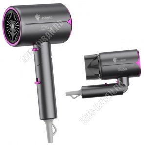 Фен 2000Вт 3 температурных режима, графит/розовый (12) 