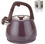 Чайник нержавеющая сталь 2,5л со свистком,мокко (6)