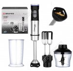 Блендерный н-р 1500Вт 10ск,измельчитель 0,6л,стакан 0,8л,черный/серебристый